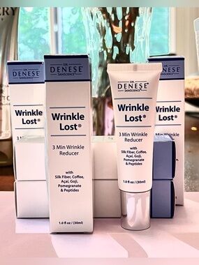 3 min Line Reducer w/ peptides & Hyl Acid Wrinkle Lost OTC skincare by Dr Denese